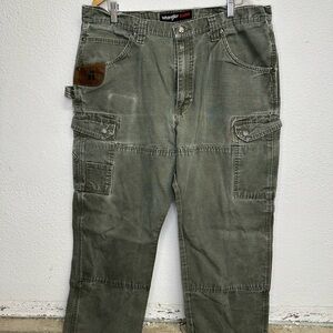 Wrangler Riggs Men's Green Cargo Pants 38 x 30